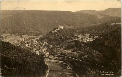 Schwarzburg, Blick vom Trippstein -518924