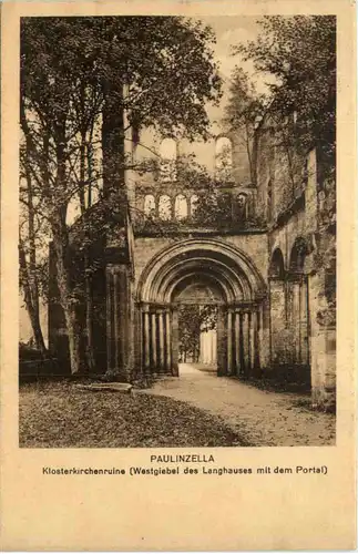 Paulinzella, Klosterruine, Portal -519044