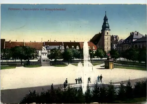 Pirmasens, Exerzierplatz mit Bismarckdenkmal -392538