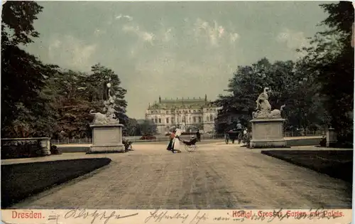 Dresden, Kgl. grosser Garten mit Palais -518780