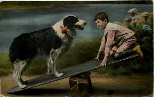 Kind mit Hund -602096