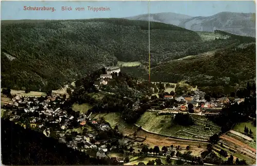 Schwarzburg, Blick vom Trippstein -518920