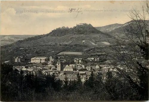 Bad Blankenburg, Gesamtansicht mit christl. Allianzhäusern -519504