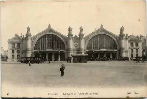 Tours, La Gare et Place de la Gare -392872