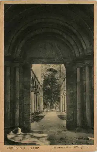 Paulinzella, Klosterruine, Westportal -518998