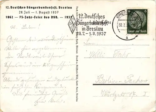 Rathaus zu Breslau - 12 Sängerbundfest 1937 -629004