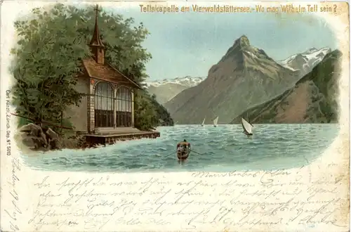 Tellskapelle am Vierwaldstättersee - Litho -603236