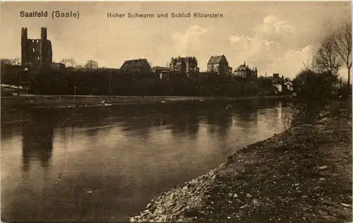 Saalfeld/Saale, Hoher Schwarm und Schlösschen Kitzerstein -519476