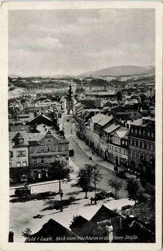 Saalfeld, Blick vom Kirchturm in die Obere Strasse -520484