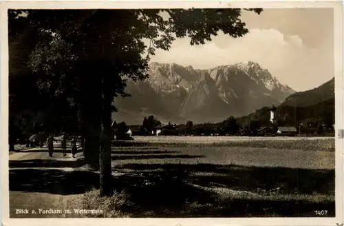 Blick auf Farchant m. Wetterstein -393876