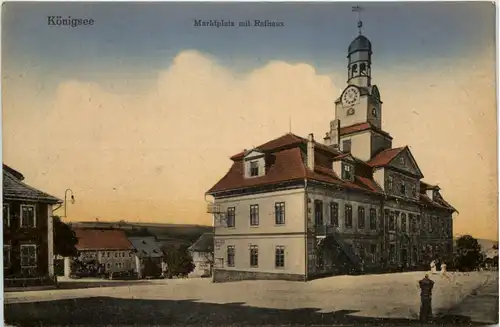 Königsee Thür., Marktplatz mit Rathaus -521094