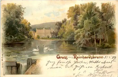 Gruss aus Reinhardsbrunn - Litho - Friedrichroda -603428