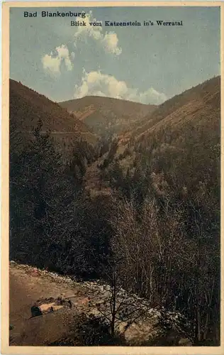 Bad Blankenburg, Blick vom Katzenstein ins Werratal -519558