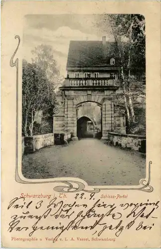 Schwarzburg i. Thür., Schloss-Portal -520300