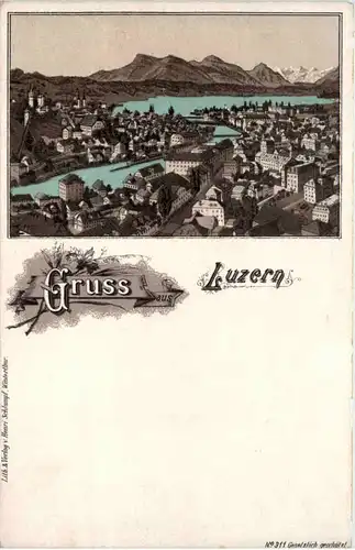 Gruss aus Luzern - Litho Schlumpf -629784