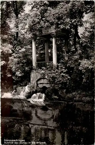 Donaueschingen, Ausfluss der Donau in die Brigach -519722