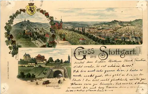 Gruss aus Stuttgart - Litho -603588
