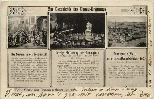 Donaueschingen, Grüsse, Geschichte des Donau-Ursprungs -519756