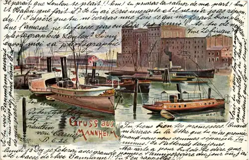 Gruss aus Mannheim - Litho -603706