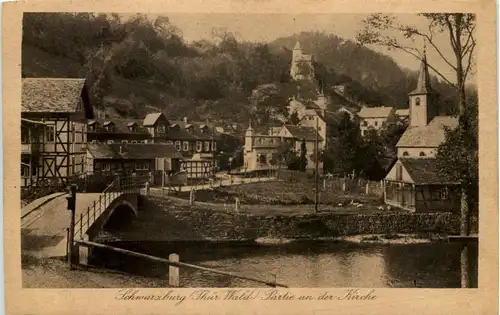 Schwarzburg, Partie an der Kirche -520270