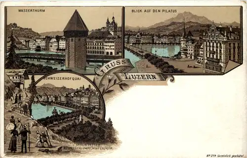 Gruss aus Luzern - Litho Schlumpf -629794
