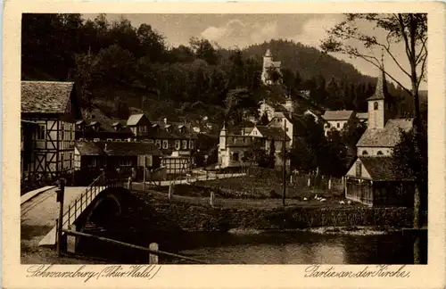 Schwarzburg, Partie an der Kirche -520276