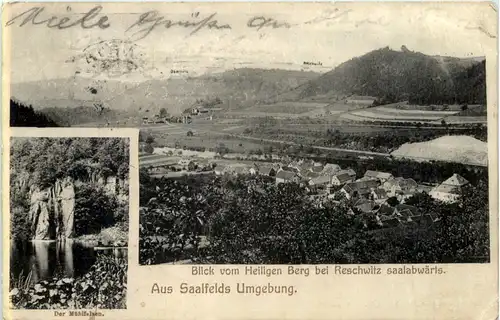 Aus Saalfelds Umgebung - Blick vom heiligen Berg bei Reschwitz -520438