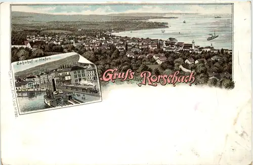 Gruss aus Rorschach - Litho Carl Künzli -629830