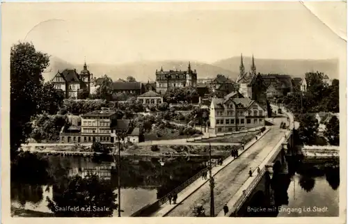 Saalfeld, Brücke mit Eingang in die Stadt -520496