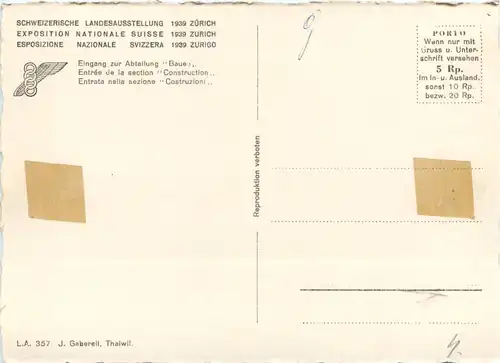 Zürich - Schweizerische Landesausstellung 1939 -629950