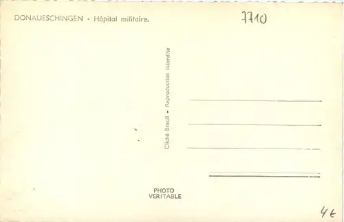 Donaueschingen, Hopital militaire -520818