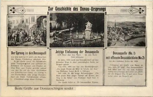 Donaueschingen, Grüsse, Geschichte des Donau-Ursprungs -519732