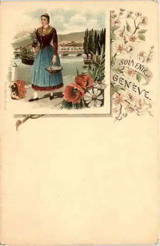 Souvenir de Geneve - Litho Carl Künzli -629760
