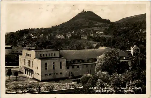 Bad Blankenburg, Stadthalle und Burgruine Greifenstein -521098