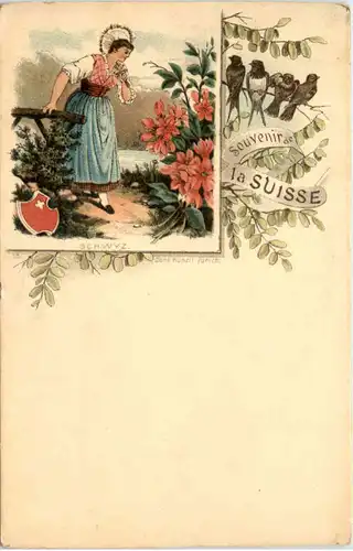 Souvenir de la Suisse - Schwyz - Litho Carl Künzli -629766