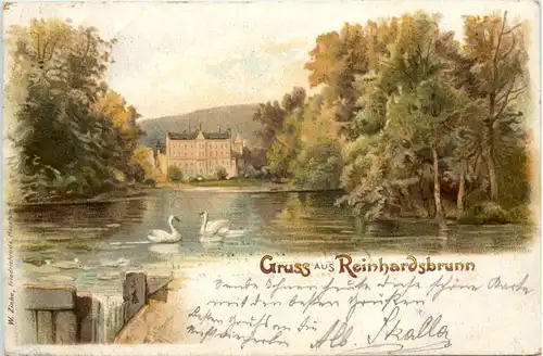 Gruss aus Reinhardsbrunn bei Friedrichroda - Litho -631324