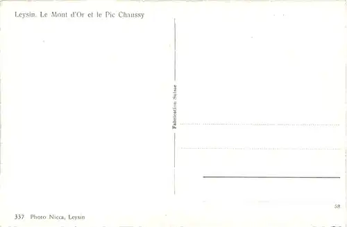 Leysin - Le Mont d Or -630710
