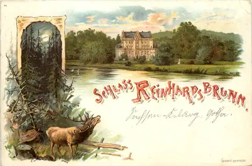 Schloss Reinhardsbrunn bei Friedrichroda - Litho -631344