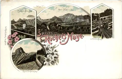 Souvenir des Rochers de Naye - Litho Carl Künzli -629866