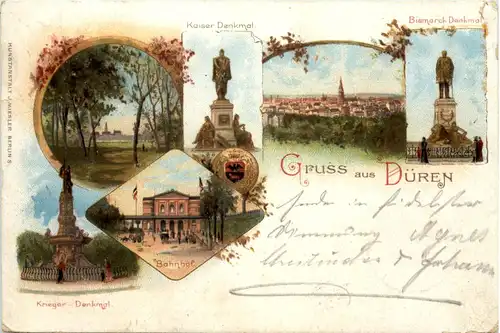 Gruss aus Düren - Litho -631134