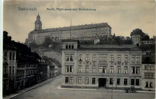 Rudolstadt, Markt, Töpfergase und Heidecksburg -520412