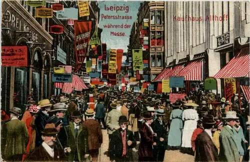 Leipzig, Petersstrasse während der Messe -395946