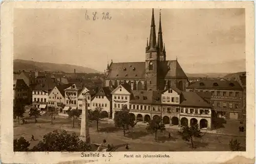 Saalfeld, Markt mit Johanniskirche -520512