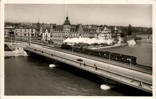 Konstanz - Rheinbrücke mit Eisenbahn -631764