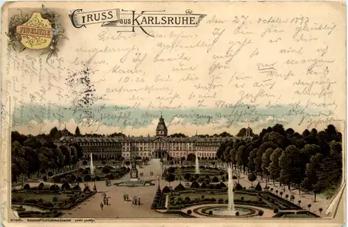 Gruss aus Karlsruhe - Litho -631896