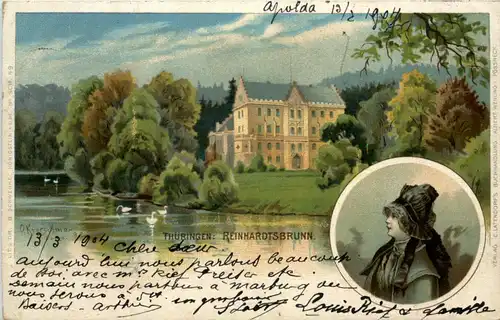 Schloss Reinhardsbrunn bei Friedrichroda - Litho -631350