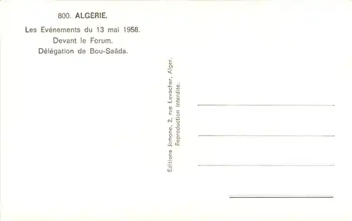 Alger - Les Evenements du 13 mai 1958 -630568