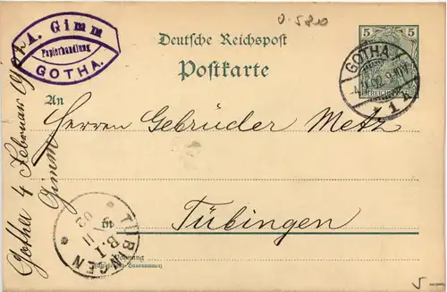 Gotha - Gebrüder Metz Tübingen - Ganzsache -631470