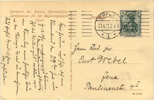 Erfurt, Blick vom Allerheiligenturm auf Dom und Severinkirche -396786