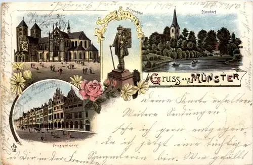 Gruss aus Münster in Westfalen - Litho -631260